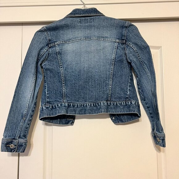 Express Jeans Stretch - Womens Blue Jean Jacket - Size Small - No Holes - Picture 4 of 4